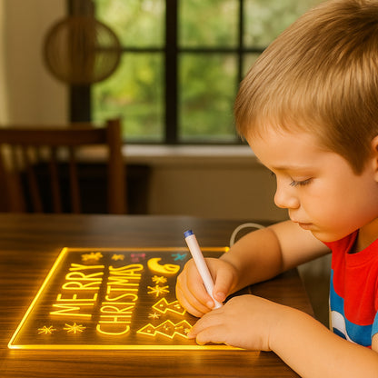 LED Drawing Board Kids Art Tablet Creative Light-Up Pad