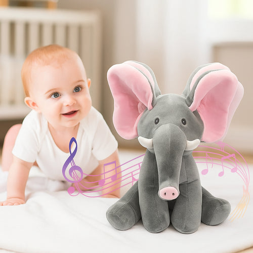 Interactive Elephant Plush Toy Baby Sensory Musical Playmate