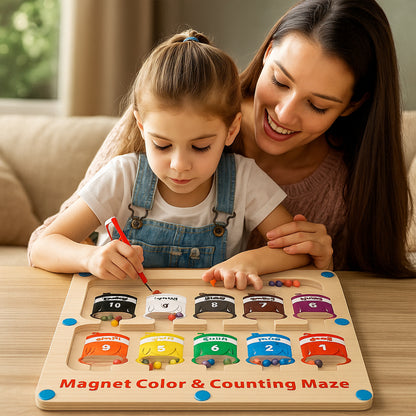 Montessori Magnetic Maze Toy Kids Educational Cognitive Game