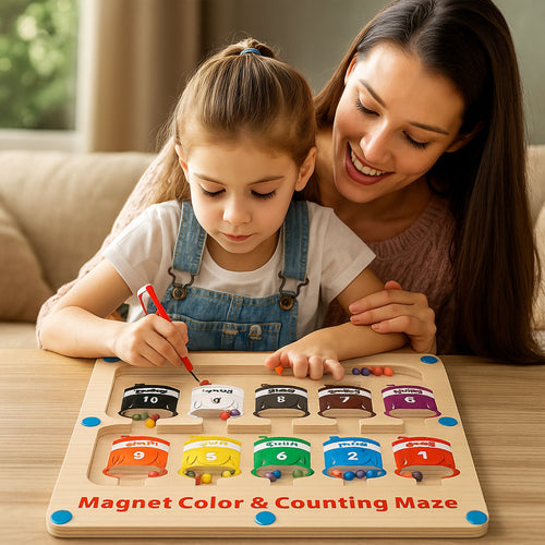 Montessori Magnetic Maze Toy Kids Educational Cognitive Game