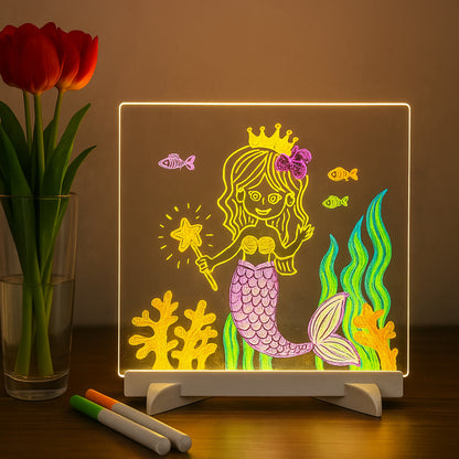 LED Drawing Board Light Up Art Pad Creative Glow Canvas