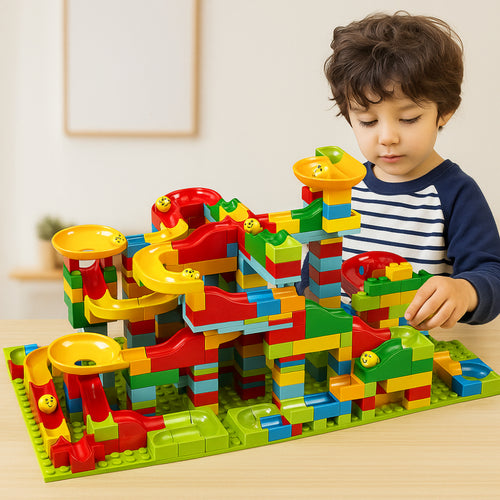 STEM Marble Run Building Blocks Set Creative Learning Toy Kids