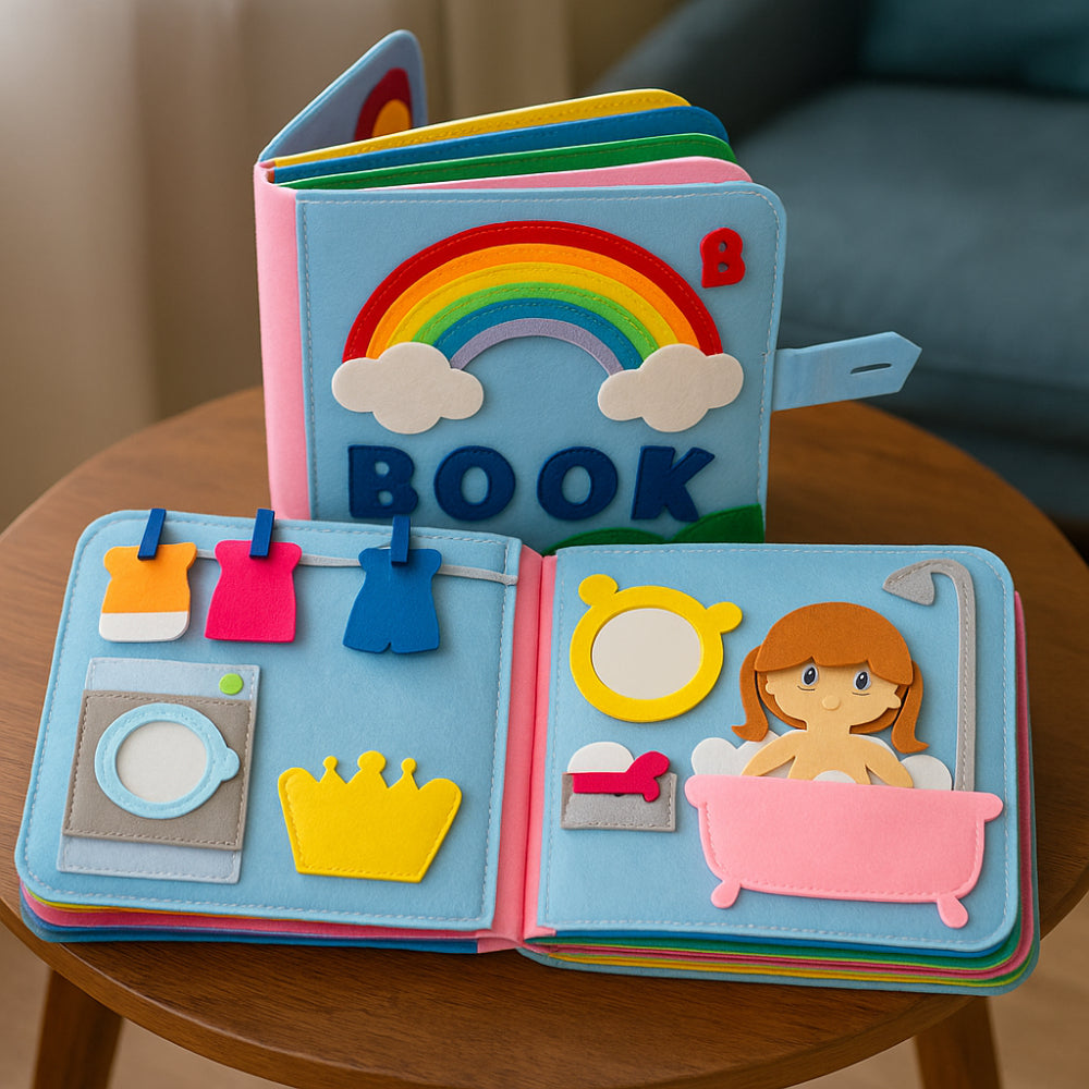 Montessori Felt Storybook Interactive Learning Toy Fine Motor Skills