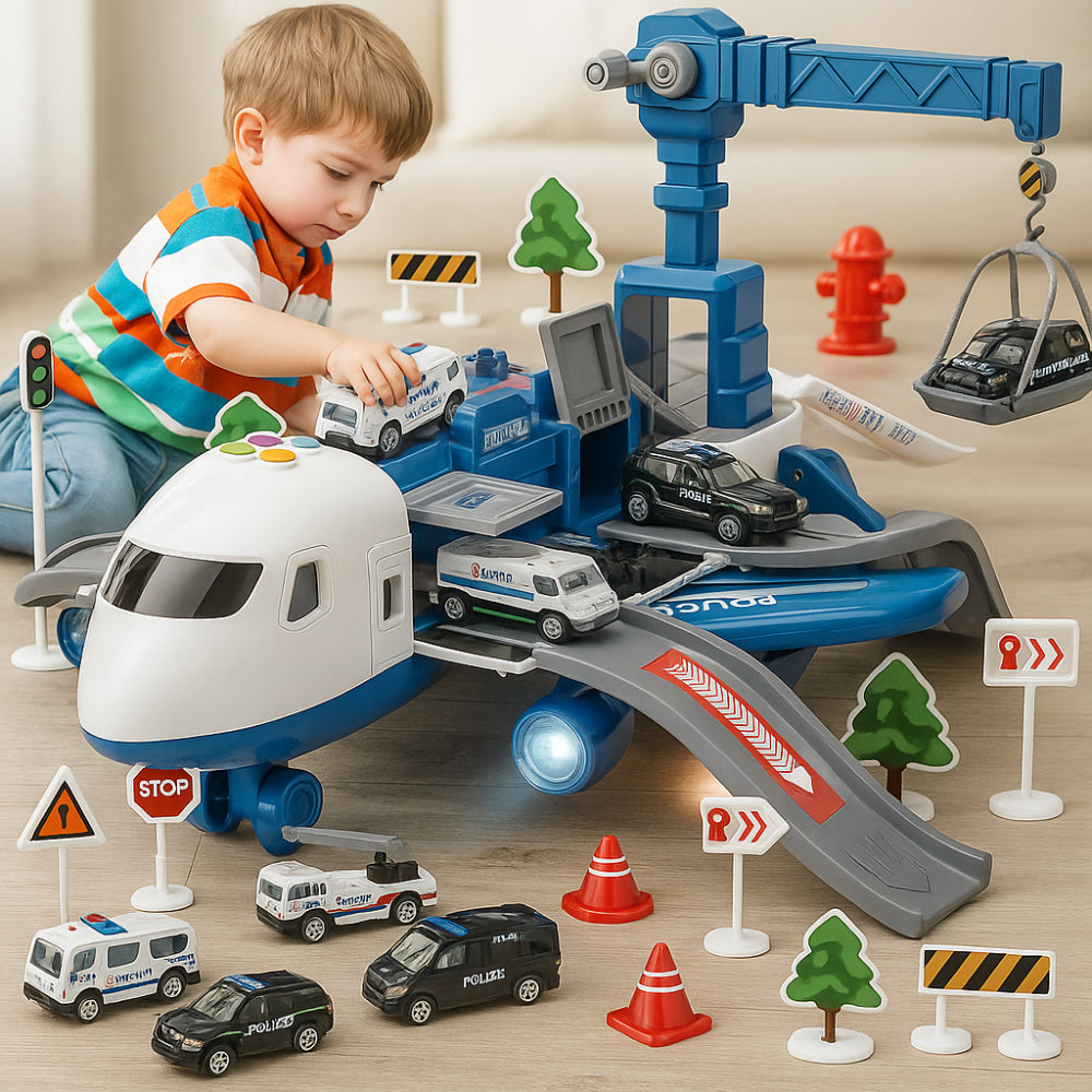 Airplane Playset Kids Educational Toy Creative Building Learning