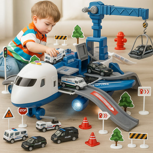 Airplane Playset Kids Educational Toy Creative Building Learning