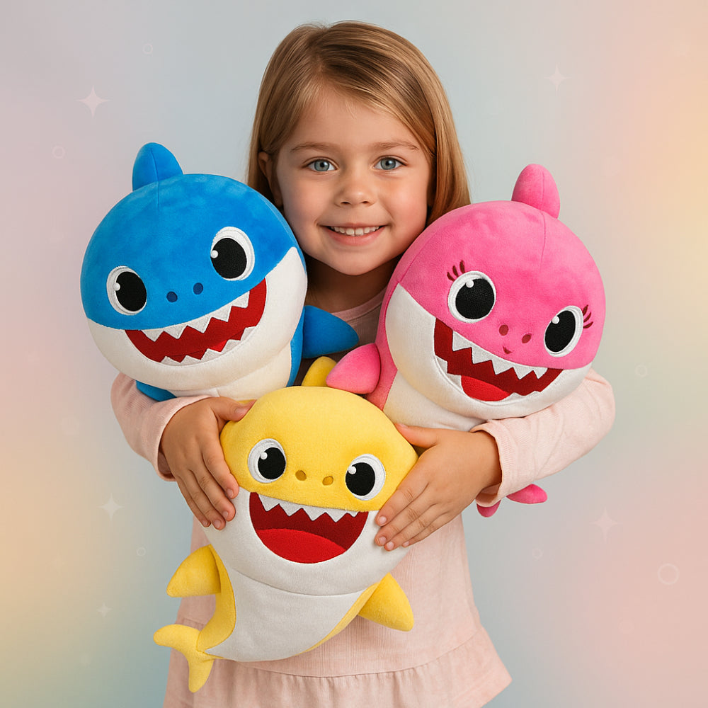 Musical Plush Shark Toy Light-Up Singing Soft Cuddly Gift