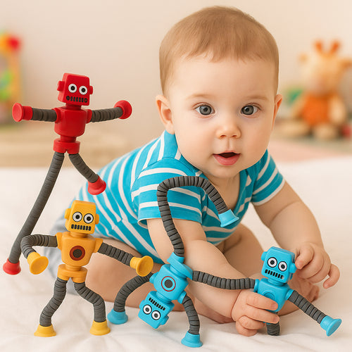 Colorful Sensory Telescopic Toy for Kids - BPA-Free Creative Play