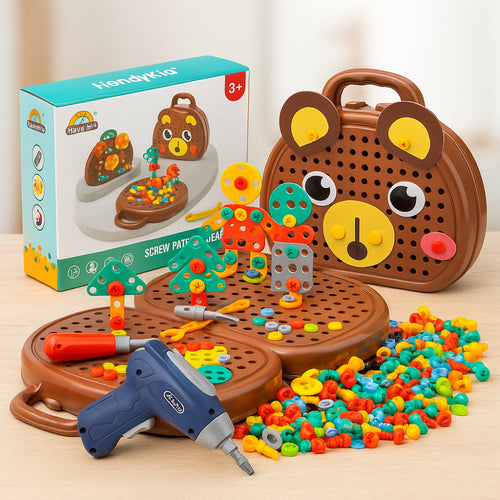 Montessori Tool Set Educational Drill Kit Builds Creativity Skills