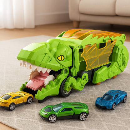 Dinosaur Truck Toy Transforming Race Track Educational Kids Playset