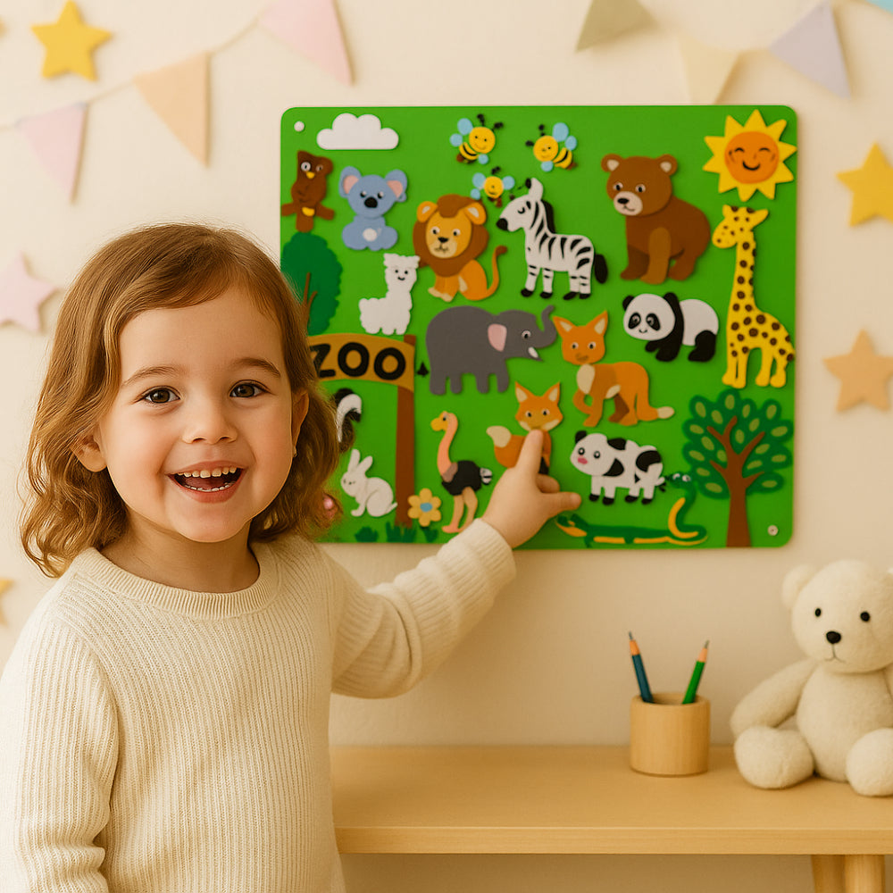 Kids Felt Board Learning Toy – Reusable Story Panel, Screen-Free Play