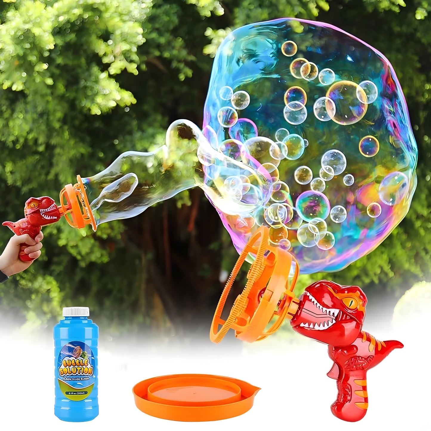Dinosaur Bubble Blower Gun Kids Outdoor Automatic Bubble Machine