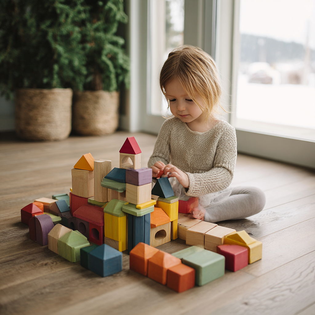 Build & Learn Wooden Blocks – 50-Piece Set