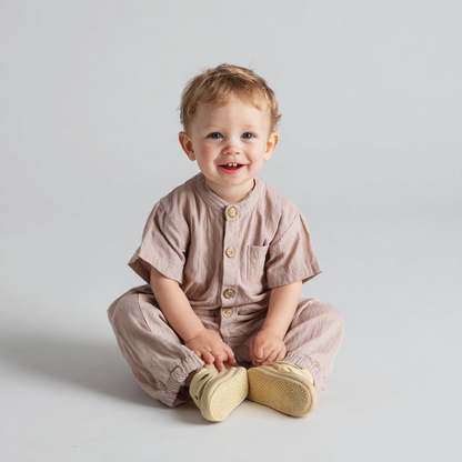 Happy Day Cotton Romper – Soft Play Outfit